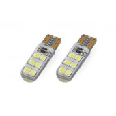 Λάμπα LED, T10 ΛΑΜΠΑΚΙ STANDARD LED SILCA 12V - 1,5W - 5600K - 12LED (ΛΕΥΚΟ/ΨΥΧΡΟ) AMiO - 2 ΤΕΜ. 01095/71824/AM