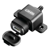 Αντάπτορας Αναπτήρα 12/24V 2,4A USB με καλώδιο 150cm για φόρτιση συσκευών 2400mA Αδιαβροχος 38878