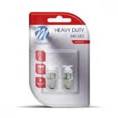 Λάμπα LED, P21/5W 24V BAY15d LED 8xSMD5050 0,24W ΛΕΥΚΟ (ΔΙΠΟΛΙΚΟ) BLISTER 2ΤΕΜ M-TECH LB989W