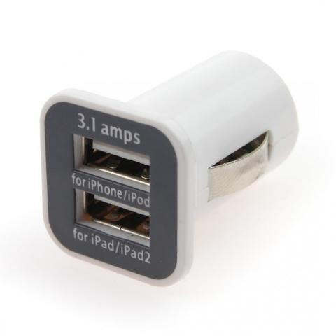 ΦΟΡΤΙΣΤΗΣ ΑΝΑΠΤΗΡΑ ΜΕ 2 ΘΥΡΕΣ USB 12/24V - 3.1A (ΛΕΥΚΟΣ) AMiO - 1 ΤΕΜ. 01026/AM