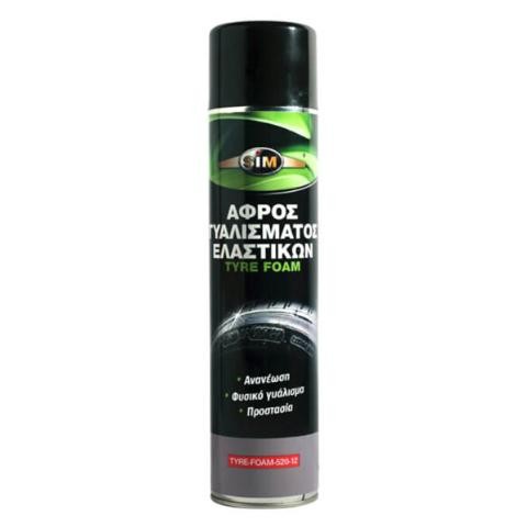 ΑΦΡΟΣ ΓΥΑΛΙΣΜΑΤΟΣ ΕΛΑΣΤΙΚΩΝ SΙΜ 520 ml TYRE-FOAM-520-12