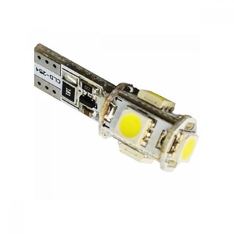 Λάμπα LED, W5W 5xSMD 5050 με CAN-BUS 12V Λευκή 2τεμ. LB321W/MT