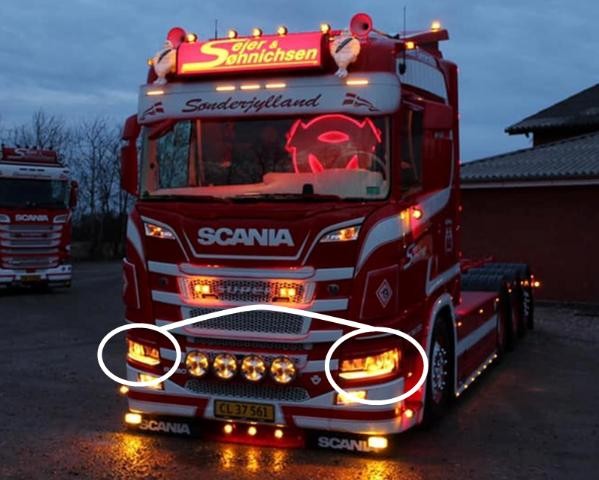 ΚΙΤ ΜΕΤΑΤΡΟΠΗΣ DRL - SCANIA LED HEADLIGHT 2016+ πορτοκαλι 240877-AM