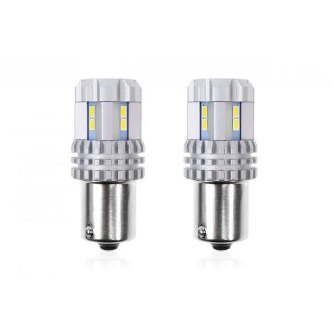 Λάμπα LED, P21 1156 (R5W,R10W) CANBUS 12/24V LED 22xSMD ULTRABRIGHT 3020 ΛΕΥΚΟ 2ΤΕΜ. 02449/AM