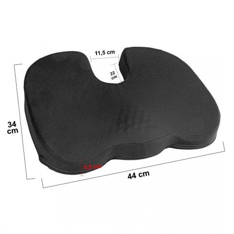 ΜΑΞΙΛΑΡΙ ΚΑΘΙΣΜΑΤΟΣ ERGO SEAT CONTOUR ΜΕ GEL ΚΑΙ ΑΦΡΟ MEMORY FOAM (ΜΑΥΡΟ) - 1 ΤΕΜ. 54364