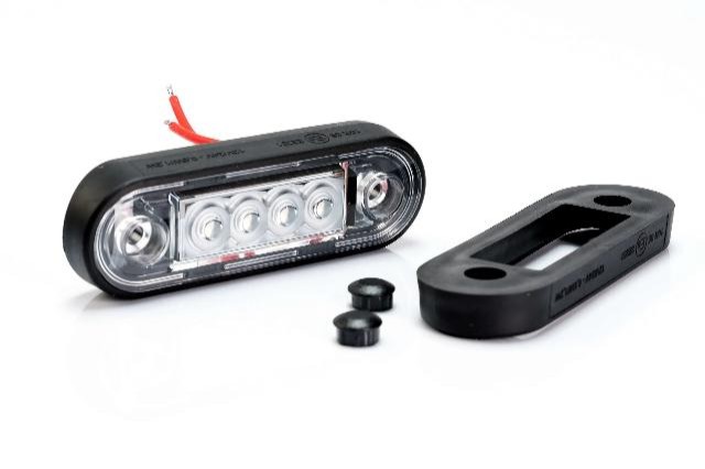 ΦΑΝΟΣ ΟΓΚΟΥ LED ΚΟΚΚΙΝΟ 12-24V λευκο κρυσταλλο 8cm FT-073C