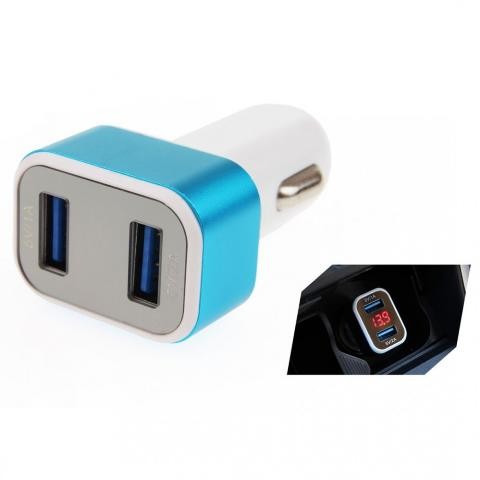 ΦΟΡΤΙΣΤΗΣ ΑΝΑΠΤΗΡΑ ΜΕ 2 ΘΥΡΕΣ USB 12/24V 3000mA (1Α, 2Α) ΚΑΙ ΕΝΔΕΙΞΗ ΚΑΤΑΝΑΛΩΣΗΣ ΚΑΙ ΒΟΛΤΟΜΕΤΡΟ AMiO - 1 ΤΕΜ. 01028/AM