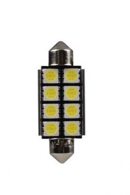 Λάμπα LED, ΠΛΑΦΟΝΙΕΡΑΣ C5W 24V 0,24W SV8,5 41mm LED CAN-BUS 8xSMD505 ΛΕΥΚΟ 1ΤΕΜ. M-TECH L9327W/MT