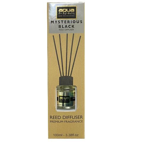 Αρωματικό Χώρου Mysterious Black Home Reed Diffuser με 6 Στικς Aqua 100 ml - 1 τμχ 10-847/AQ