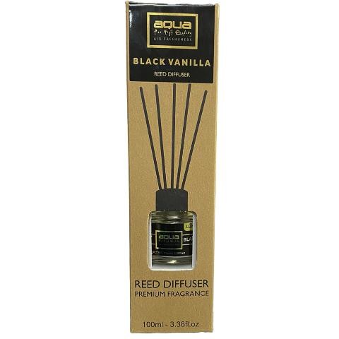 Αρωματικό Χώρου Black Vanilia Home Reed Diffuser με 6 Στικς Aqua 100 ml - 1 τμχ 10-823/AQ