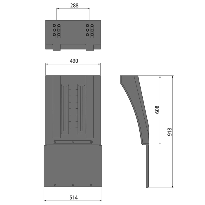 Φτερό καροτσας 490x918 Krone με λασπωτηρα 310 10204906310