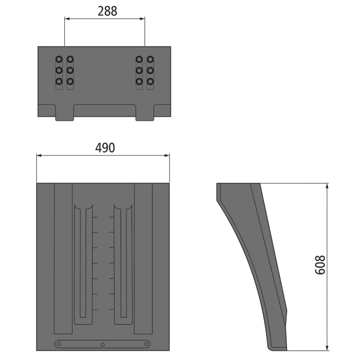 Φτερό καροτσας 490x608 για Krone 08- 102049060