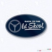 ΑΥΤΟΚΟΛΛΗΤΟ - Ovaal Decal Back to the Oldskool 3 spaak stuur BT00030