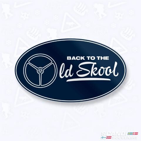 ΑΥΤΟΚΟΛΛΗΤΟ - Ovaal Decal Back to the Oldskool 3 spaak stuur BT00030