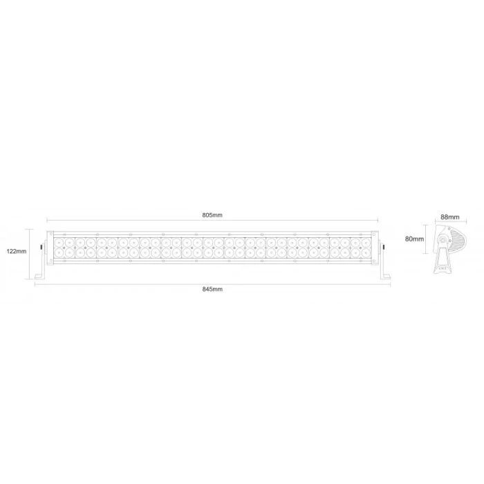 ΠΡΟΒΟΛΕΑΣ ΜΠΑΡΑ - LED 60xLED 800mm ΚΥΡΤΟΣ LB0005V