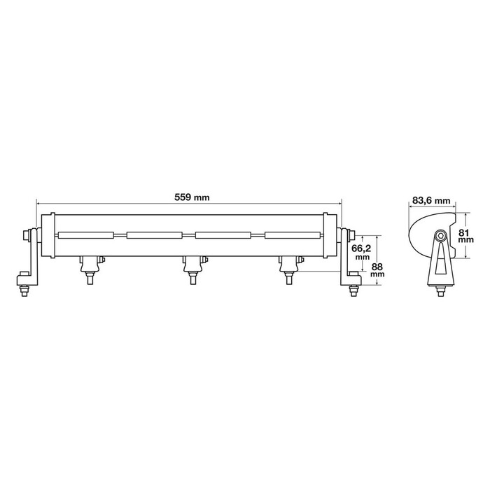 ΠΡΟΒΟΛΕΑΣ ΜΠΑΡΑ - PLUTON 10>30V 72LED 120W 10.800lm 2 ΧΡΗΣΕΩΝ (ΚΑΡΦΙ LED & ΘΕΣΕΩΣ ΠΟΡΤΟΚΑΛΙ) 559x89cm 1ΤΕΜ. 72275