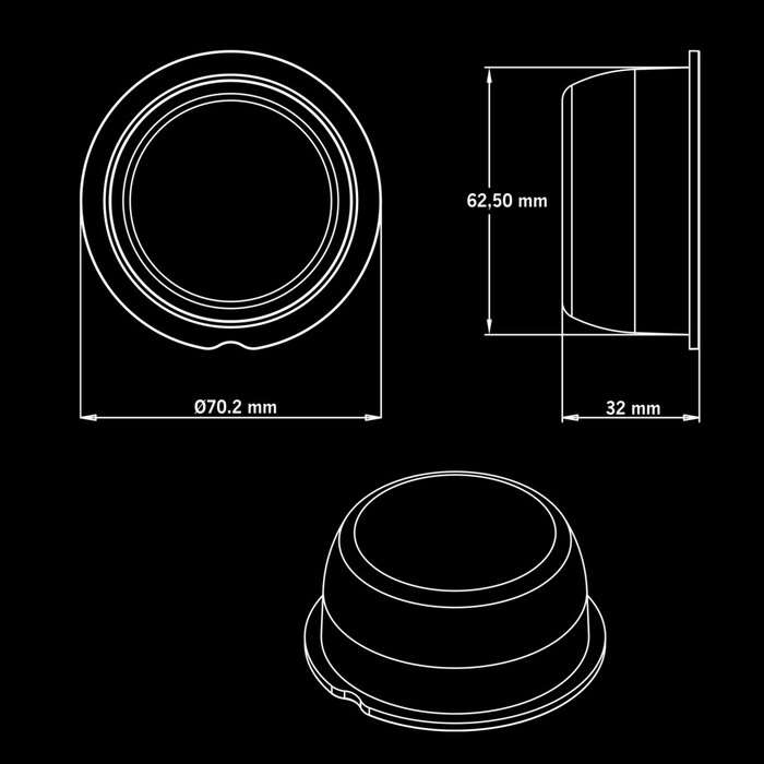 ΑΝΤΑΛΛΑΚΤΙΚΟΣ ΦΑΝΟΣ ΟΓΚΟΥ LED λευκο DARK KNIGHT VIKING  - 0,5m STRANDS 800409