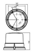 ΦΑΡΟΣ LED 10-30V (3 βιδες , πορτοκαλι κρυσταλλο, R65,12-24V) 167 mm 10 προγραμματα 13SL10030A