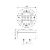 ΦΑΝΟΣ ΟΠΙΣΘΕΙΟΣ LED 12-24V DSL-8080/18