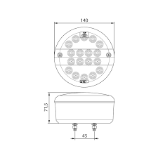 ΦΑΝΟΣ ΟΠΙΣΘΕΙΟΣ LED 12-24V DSL-8080/18