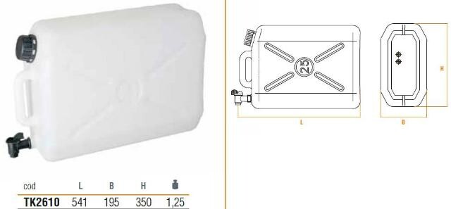 Δεξαμενή νερού 25 λίτρων με σαπούνι. λευκο TK2610