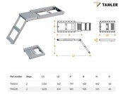 σκαλα αναδιπλουμενη καροτσας μεταλλικη TK8215